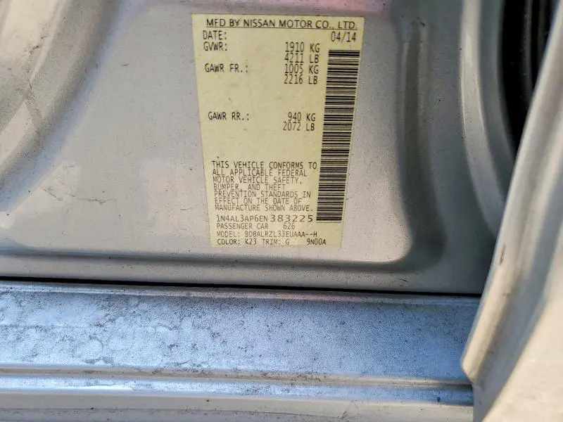 2014 NISSAN ALTIMA 2.5 S  