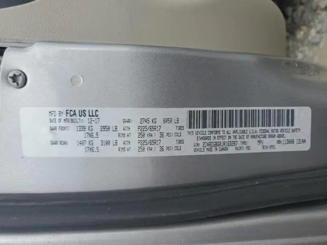 2018 DODGE GRAND CARAVAN SE  