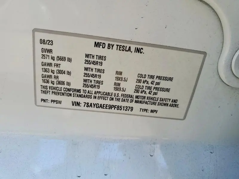 2023 TESLA MODEL Y   