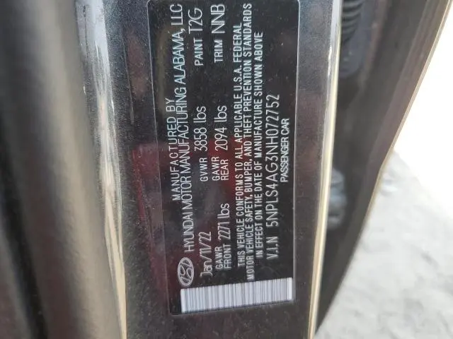 2022 HYUNDAI ELANTRA SEL  