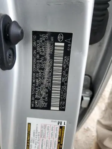 2010 TOYOTA COROLLA BASE  