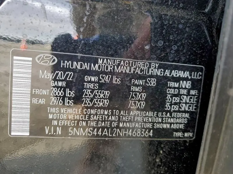 2022 HYUNDAI SANTA FE LIMITED  