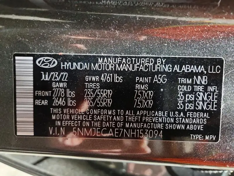 2022 HYUNDAI TUCSON LIMITED  