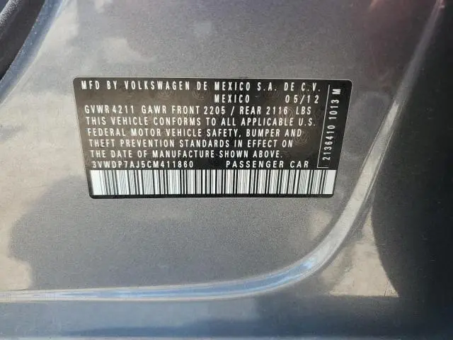 2012 VOLKSWAGEN JETTA SE  