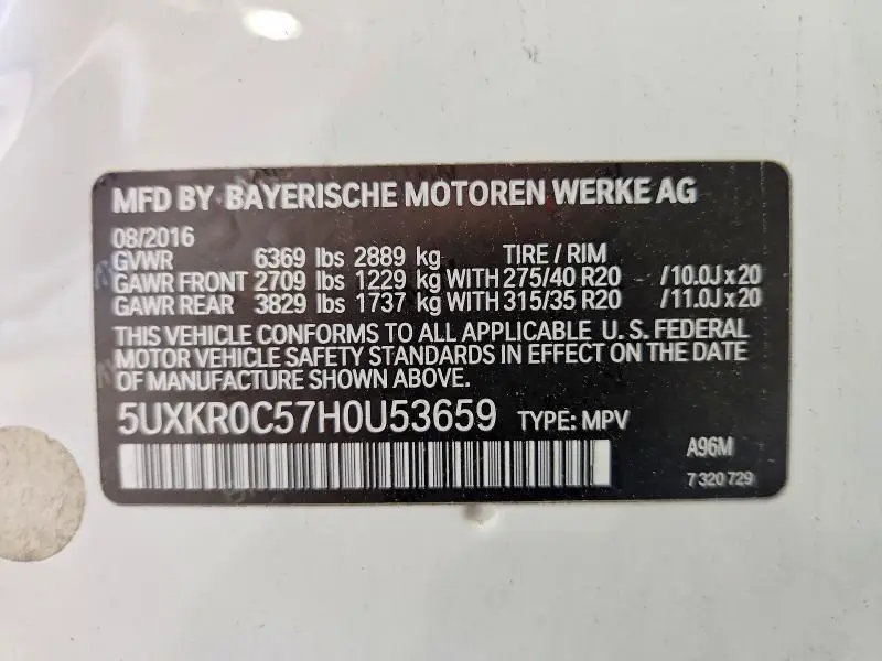 2017 BMW X5 XDRIVE35I  