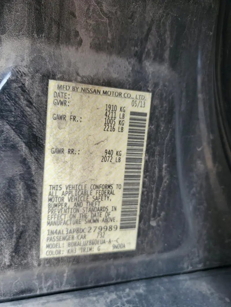 2013 NISSAN ALTIMA 2.5  