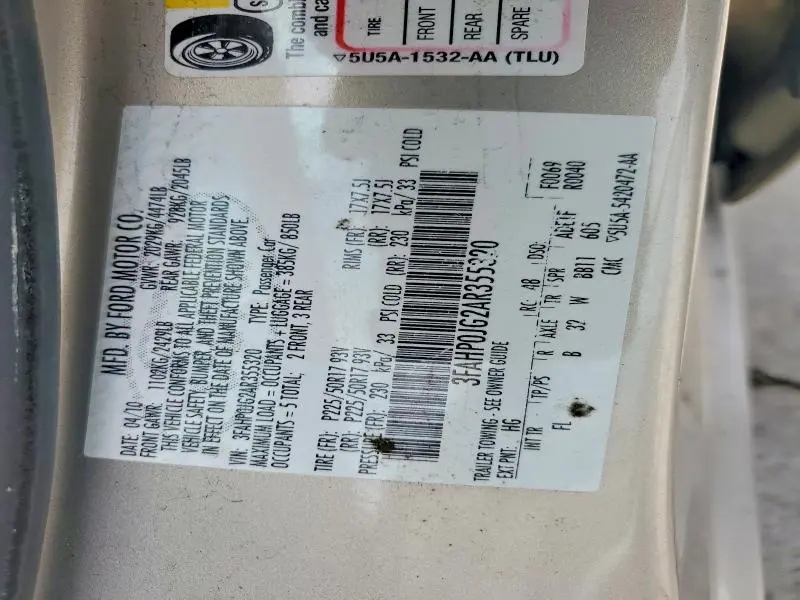 2010 FORD FUSION SEL  