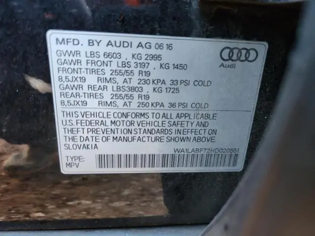 2017 AUDI Q7 PREMIUM PLUS  