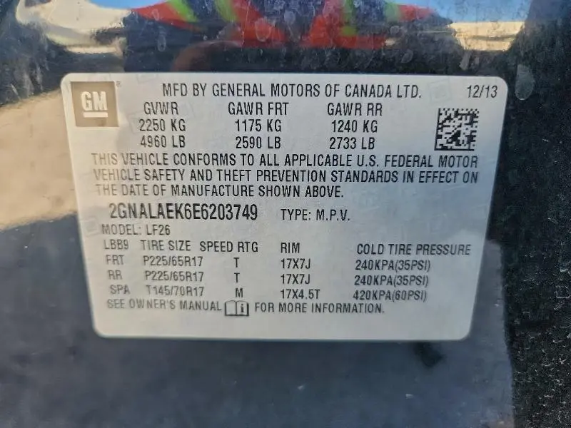 2014 CHEVROLET EQUINOX LS  