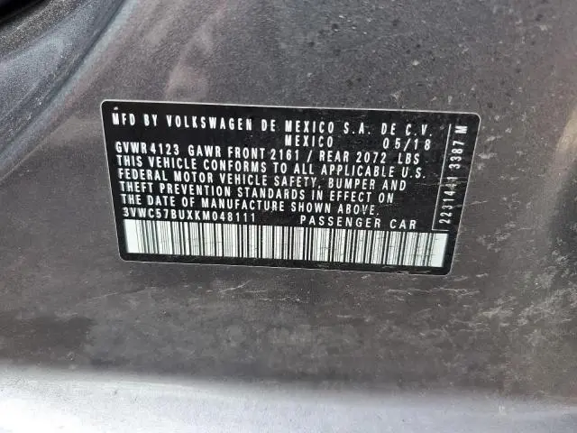 2019 VOLKSWAGEN JETTA S  