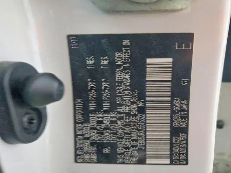 2018 TOYOTA 4RUNNER SR5/SR5 PREMIUM  