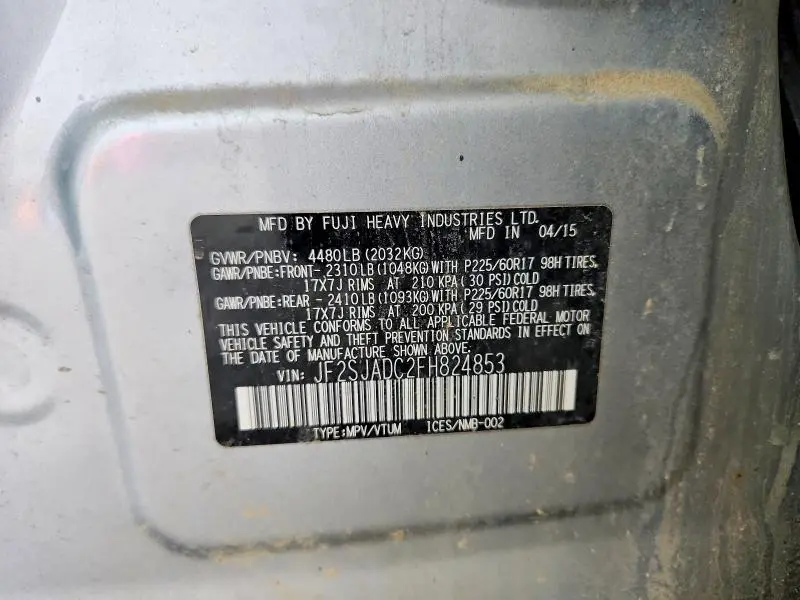 2015 SUBARU FORESTER 2.5I PREMIUM  
