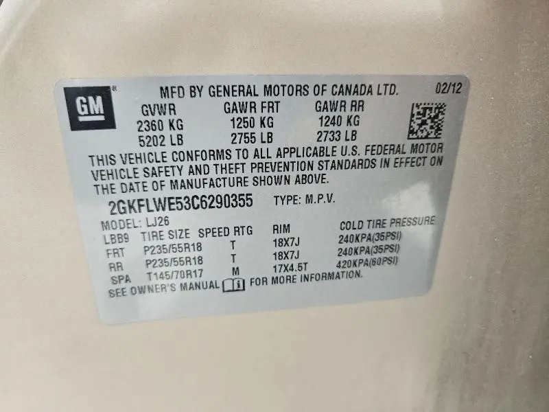 2012 GMC TERRAIN SLT  