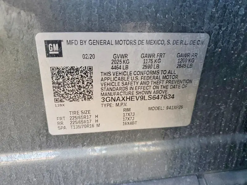 2020 CHEVROLET EQUINOX LS  