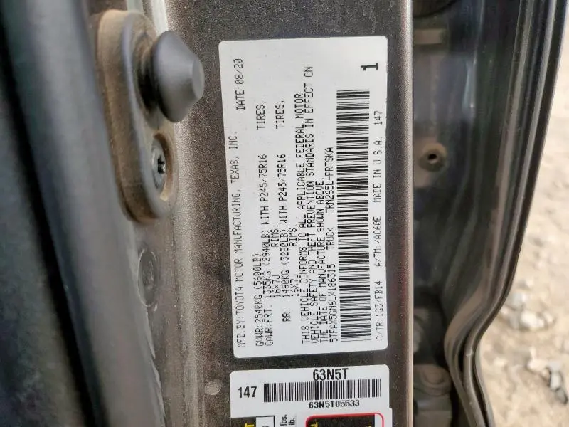 2020 TOYOTA TACOMA DOUBLE CAB  