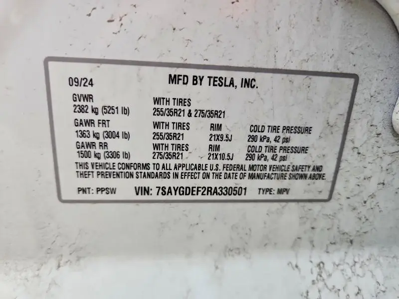 2024 TESLA MODEL Y   