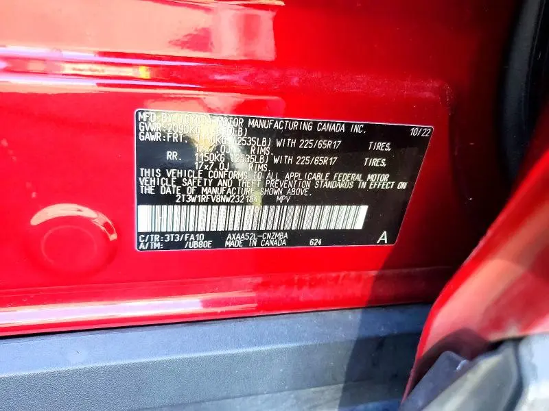 2022 TOYOTA RAV4 XLE  