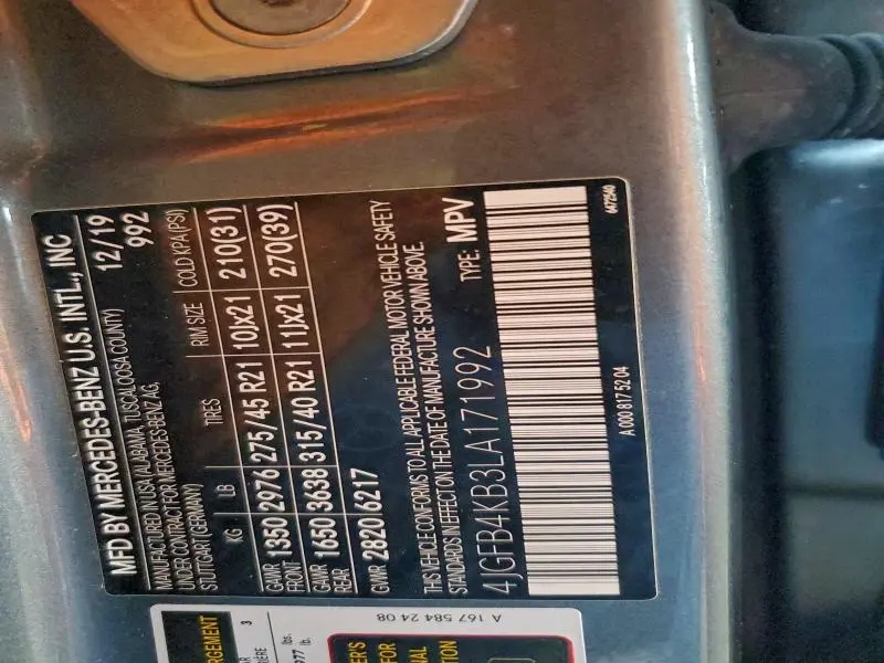 2020 MERCEDES-BENZ GLE 350 4MATIC  