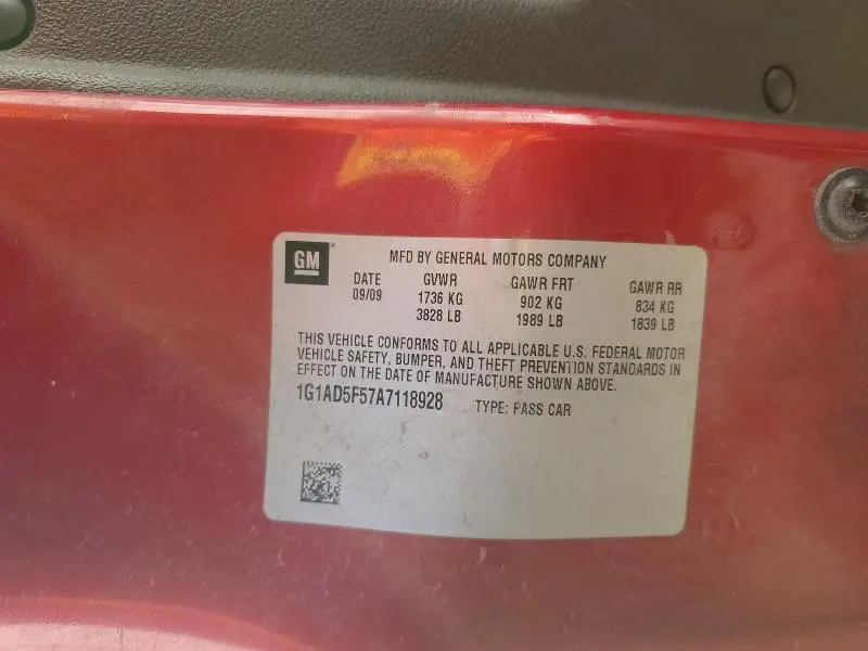 2010 CHEVROLET COBALT 1LT  