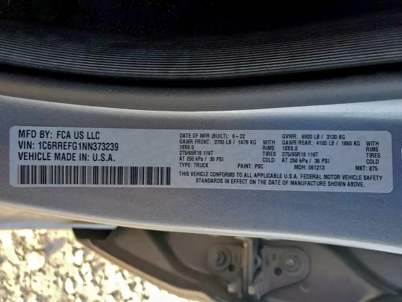 2022 RAM 1500 BIG HORN/LONE STAR  