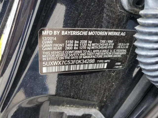 2015 BMW X3 XDRIVE35I  