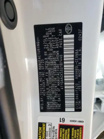 2025 TOYOTA CAMRY XSE  