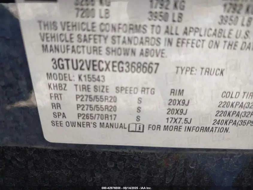 2014 GMC SIERRA 1500 SLT