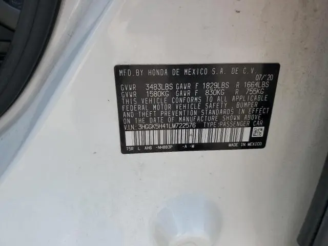 2020 HONDA FIT LX  