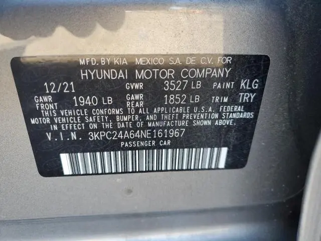 2022 HYUNDAI ACCENT SE  