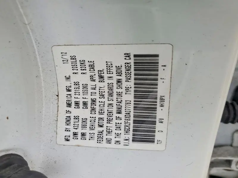 2013 HONDA ACCORD EXL  