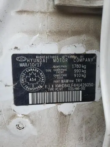 2017 HYUNDAI ELANTRA SE  