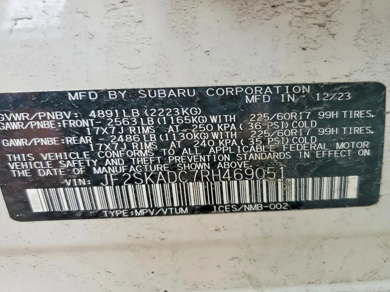 2024 SUBARU FORESTER PREMIUM  