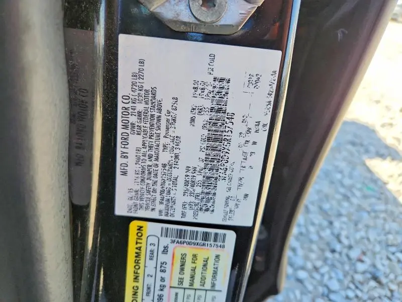 2016 FORD FUSION TITANIUM  
