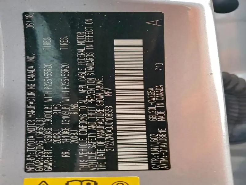 2018 LEXUS RX 350 BASE  