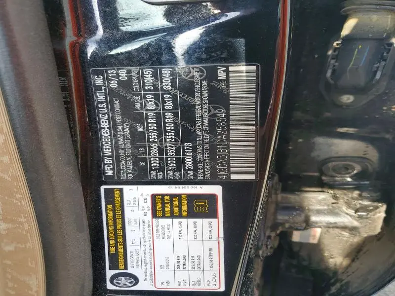 2013 MERCEDES-BENZ ML 350  