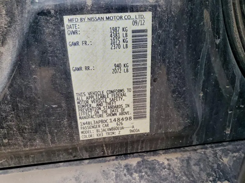 2013 NISSAN ALTIMA 3.5S  