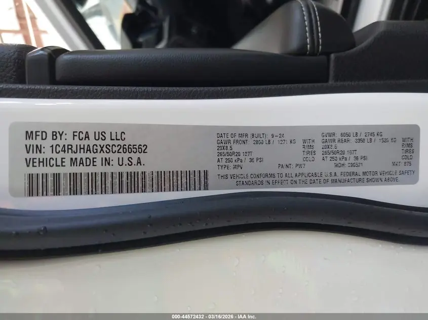 2025 JEEP GRAND CHEROKEE ALTITUDE X 4X4