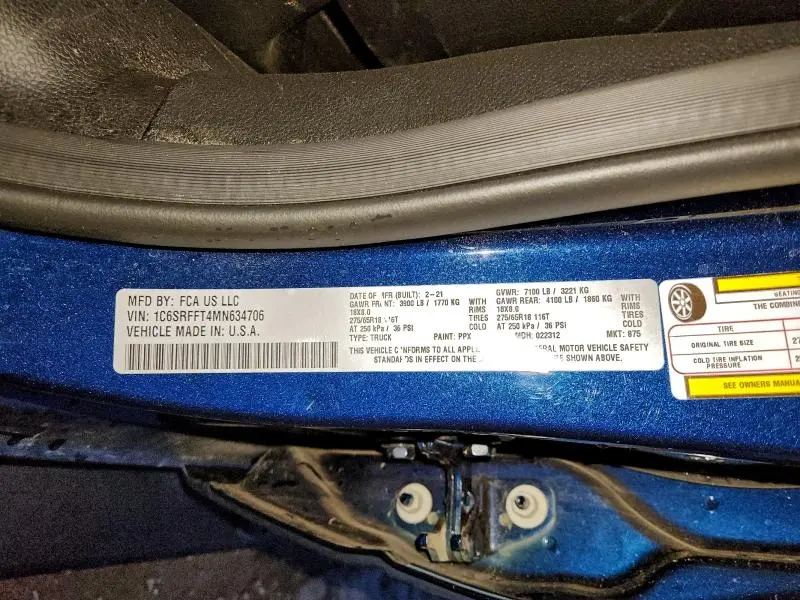 2021 RAM 1500 BIG HORN/LONE STAR  