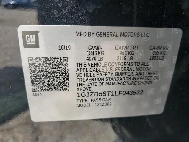 2020 CHEVROLET MALIBU LT  
