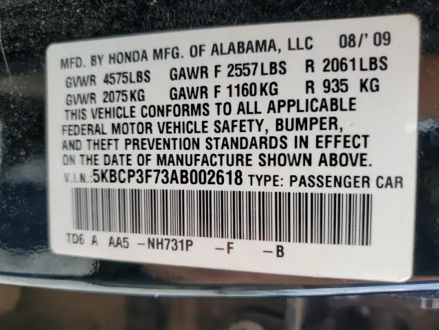 2010 HONDA ACCORD EX