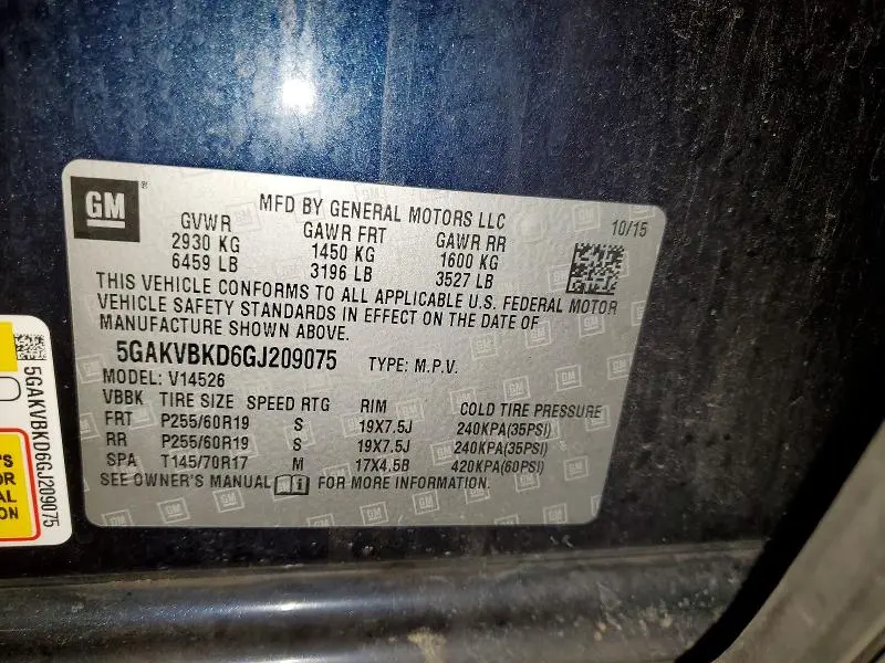 2016 BUICK ENCLAVE   