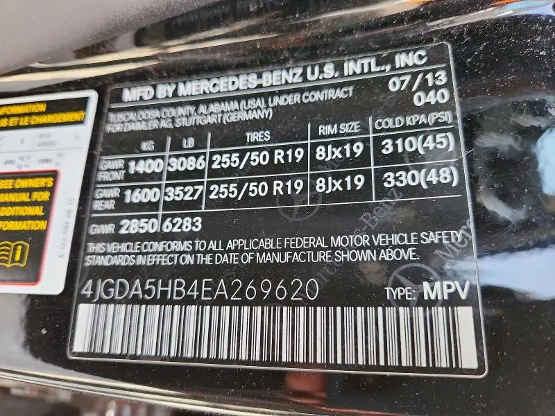 2014 MERCEDES-BENZ ML 350 4MATIC  