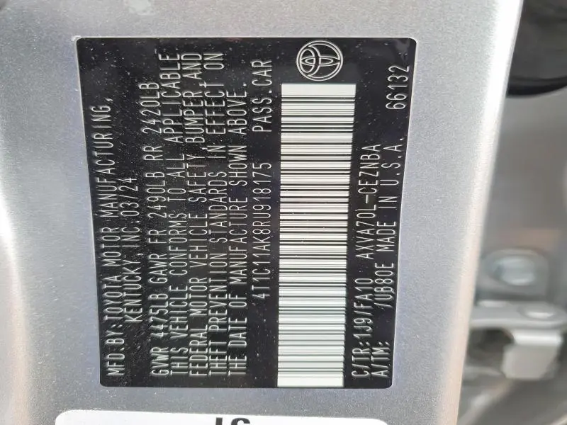 2024 TOYOTA CAMRY LE  
