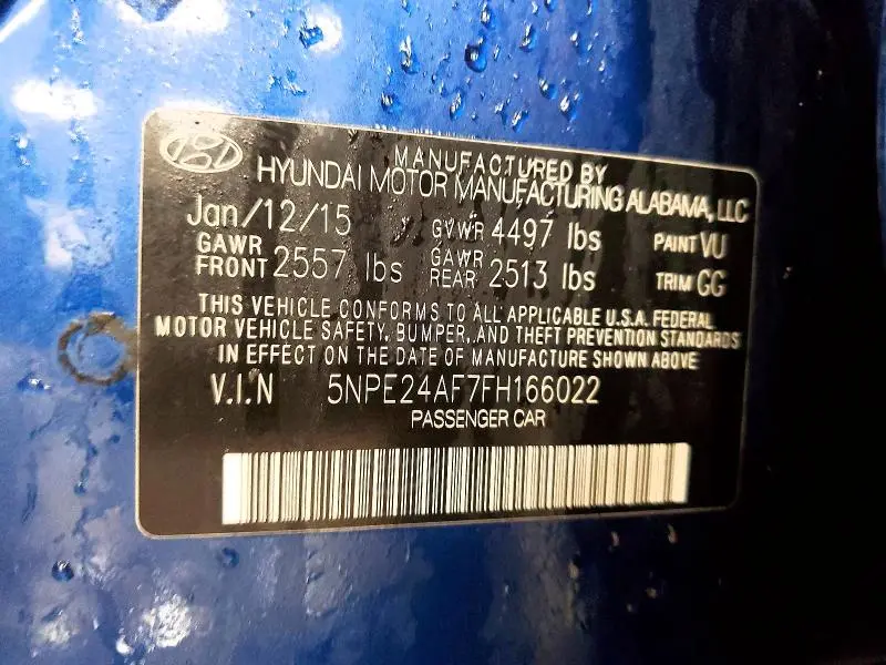 2015 HYUNDAI SONATA SE  