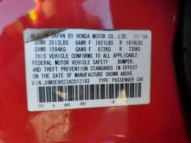 2010 HONDA FIT