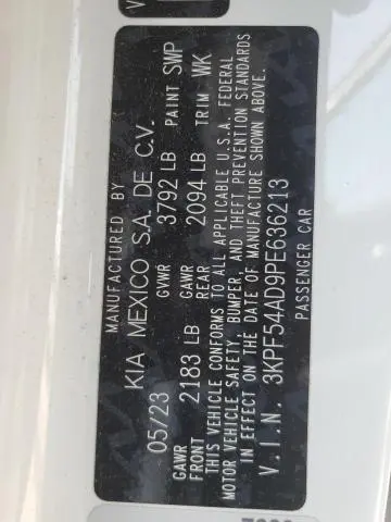 2023 KIA FORTE GT LINE  