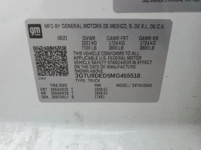 2021 GMC SIERRA K1500 SLT  