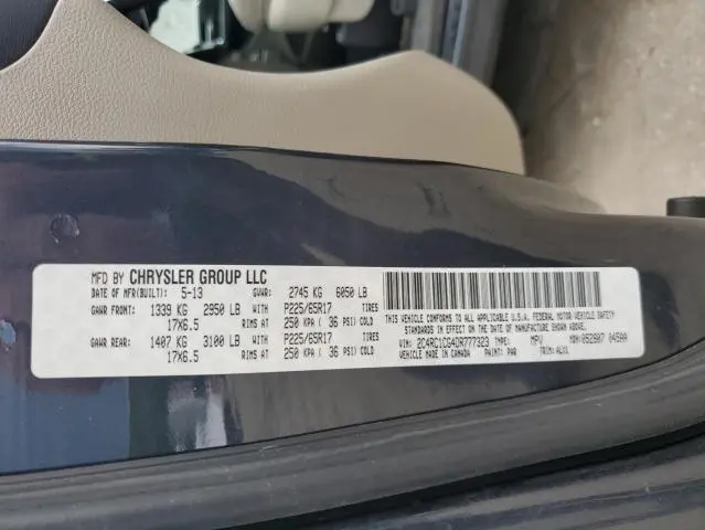 2013 CHRYSLER TOWN & COUNTRY TOURING L  