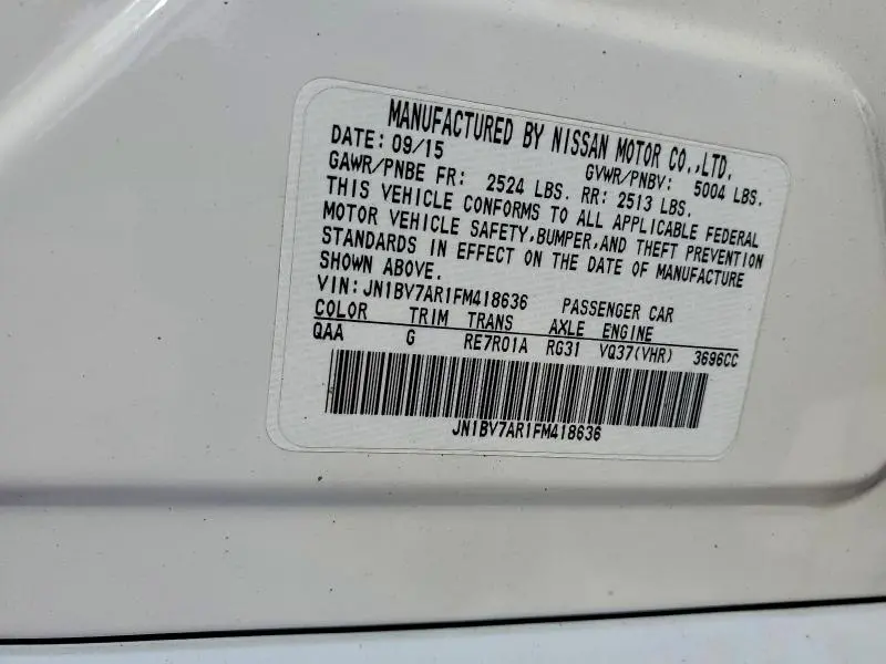 2015 INFINITI Q50 BASE  