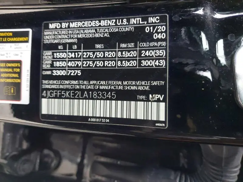 2020 MERCEDES-BENZ GLS 450 4MATIC  